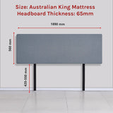 Braemar Bay Curved Bed Head, Berlin Blue King