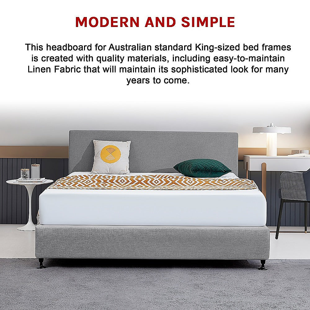 Braemar Bay Curved Bed Head, Night Ash King