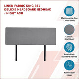 Braemar Bay Curved Bed Head, Night Ash King