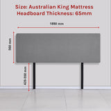Braemar Bay Curved Bed Head, Night Ash King