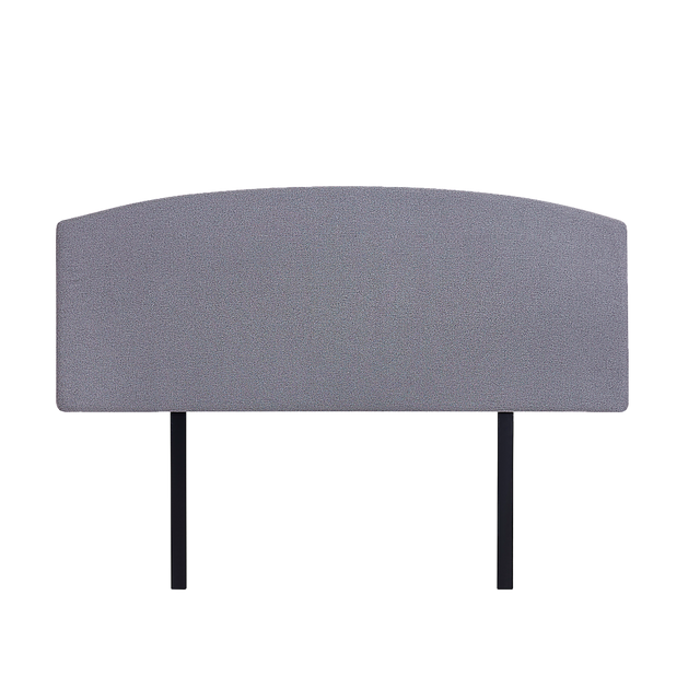 Linen Fabric Double Bed Curved Headboard Bedhead - Slate Ash