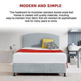 Braemar Bay Curved Bed Head, Stone Grey Double