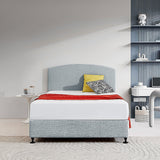 Braemar Bay Curved Bed Head, Stone Grey Double