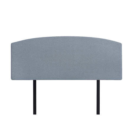 Linen Fabric Double Bed Curved Headboard Bedhead - Berlin Blue