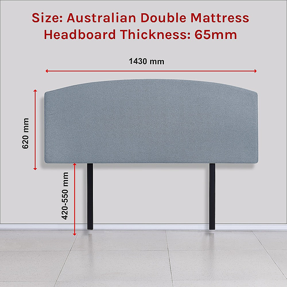 Braemar Bay Curved Bed Head, Berlin Blue Double