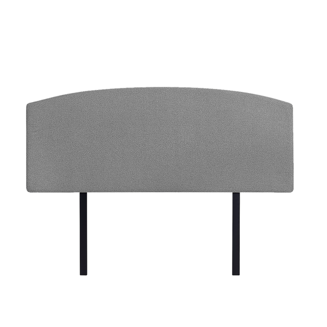 Linen Fabric Double Bed Curved Headboard Bedhead - Night Ash