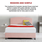 Braemar Bay Curved Bed Head, Pale Pink Queen