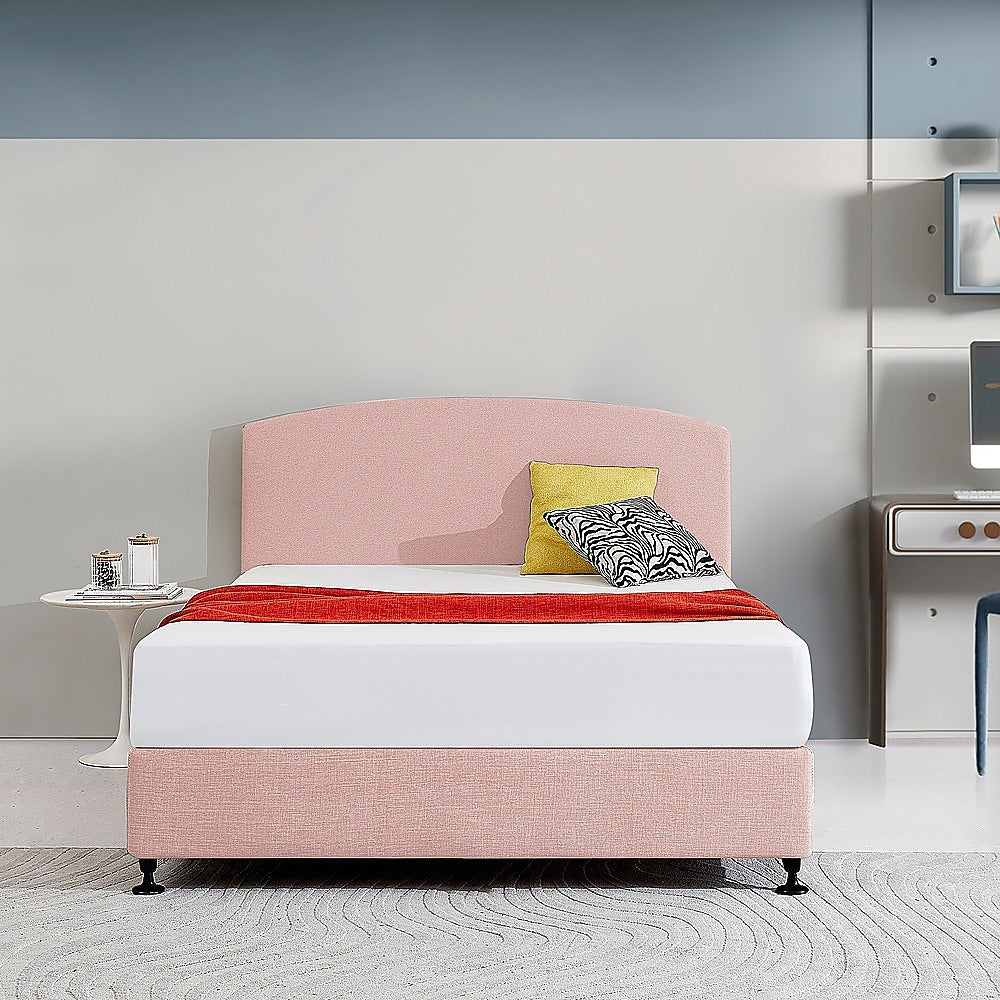 Braemar Bay Curved Bed Head, Pale Pink Queen