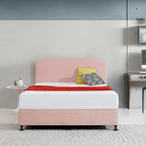Braemar Bay Curved Bed Head, Pale Pink Queen