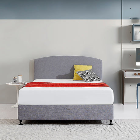 Braemar Bay Curved Bed Head, Slate Ash Queen