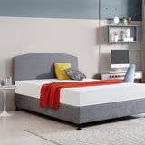 Braemar Bay Curved Bed Head, Slate Ash Queen