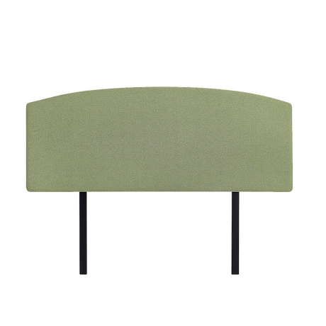 Linen Fabric Queen Bed Curved Headboard Bedhead - Olive Green