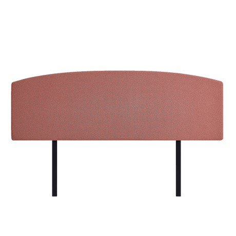 Linen Fabric King Bed Curved Headboard Bedhead - Pearl Copper Brown