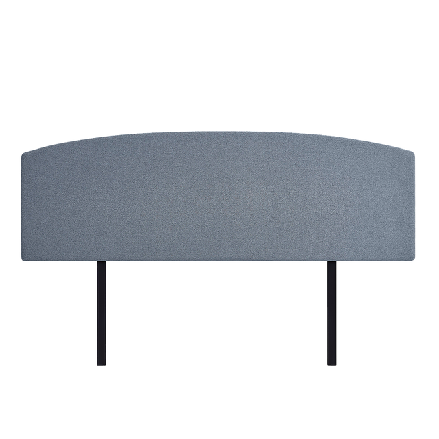 Linen Fabric King Bed Curved Headboard Bedhead - Berlin Blue