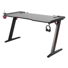Downer black gaming desk in a home office