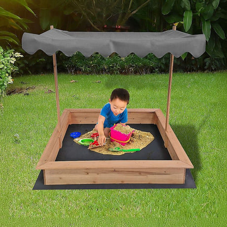 Wooden sandpit canopy angle detail