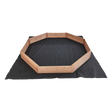 Wooden octagonal sandpit with bench seats