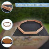 Wooden octagonal sandpit with bench seats