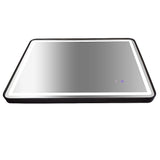 Rectangular Mirror LED Anti-Fog Illuminated Bathroom Living Room - 90x70cm