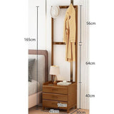 Wallington Wooden Hall Stand with Drawer, Dark Wood