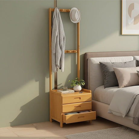 Wallington Wooden Hall Stand with Drawer, Natural Wood