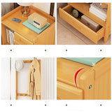 Wallington Wooden Hall Stand with Drawer, Natural Wood