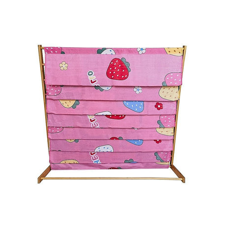 Kids Book Display Bookshelf, 8 Tier Natural and Pink