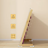 Kids Book Display Bookshelf, 8 Tier Natural and Pink