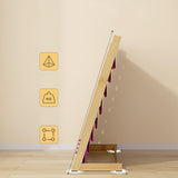 Children's Bookshelf and Magazine Rack — 8-Layer Bamboo and Cloth, Natural — Allure Home Collections