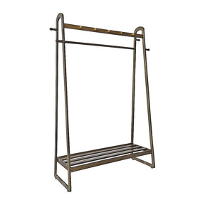 Montefrio slim dark wood bamboo clothes rack