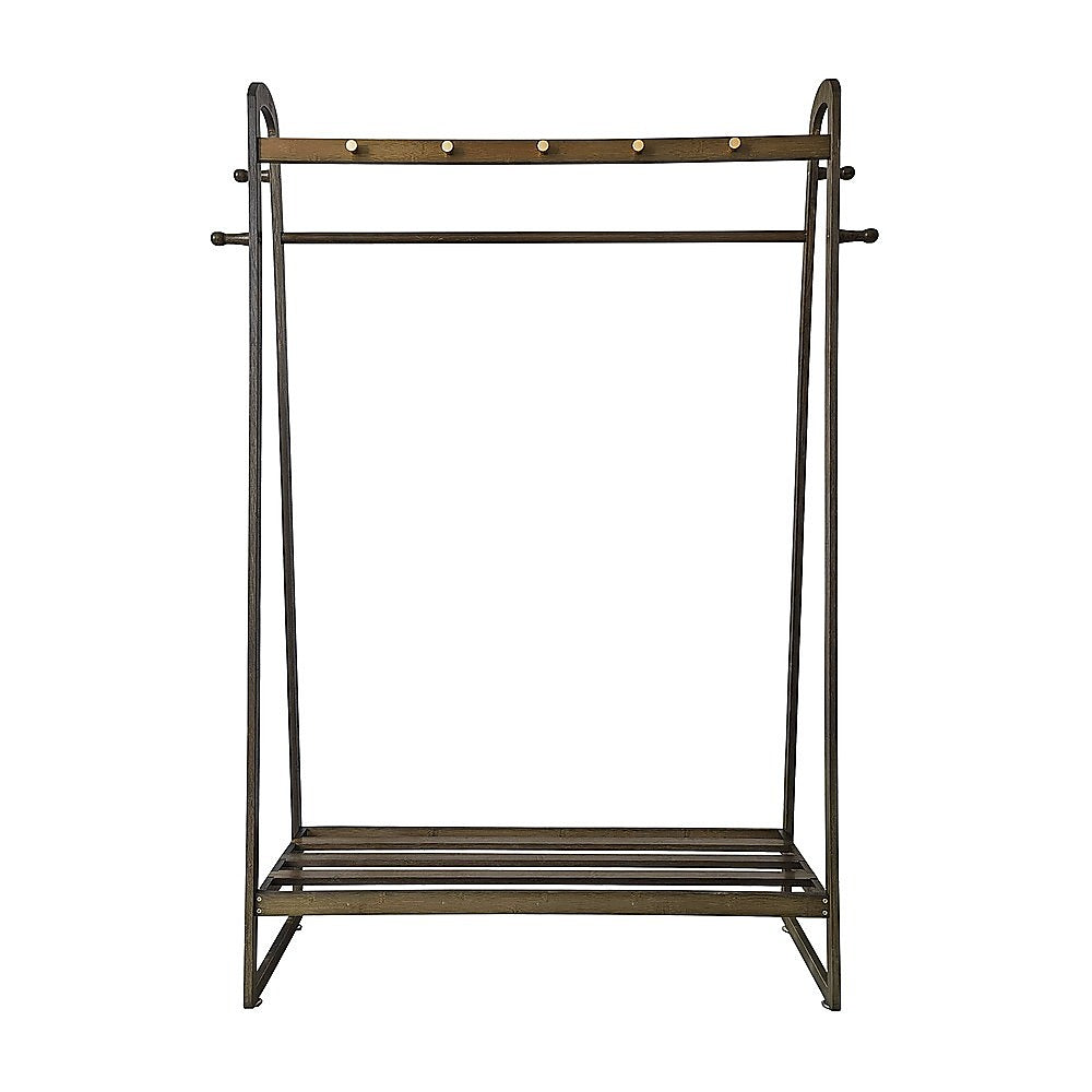 Montefrio Bamboo Clothes Rack, 160 x 100cm, Dark Wood