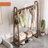 Montefrio Bamboo Clothes Rack, 160 x 100cm, Dark Wood