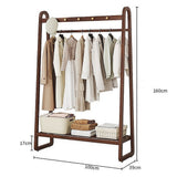 Montefrio Bamboo Clothes Rack, 160 x 100cm, Dark Wood