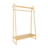 Montefrio slim natural wood bamboo clothes rack