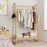 Montefrio Bamboo Clothes Rack, 160 x 100cm, Natural Wood