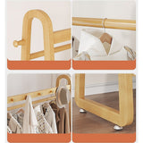 Montefrio Bamboo Clothes Rack, 160 x 100cm, Natural Wood