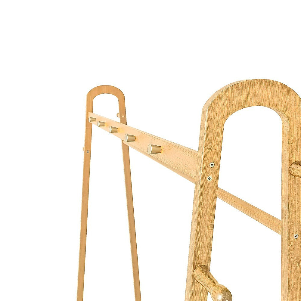 Montefrio Bamboo Clothes Rack, 160 x 100cm, Natural Wood