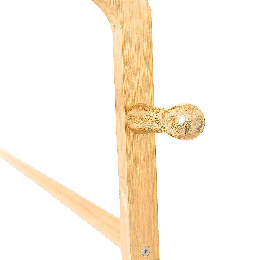 Montefrio Bamboo Clothes Rack, 160 x 100cm, Natural Wood