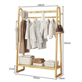 Montefrio Bamboo Clothes Rack, 160 x 100cm, Natural Wood