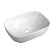 Oval above counter ceramic basin with high gloss finish, 46x33cm