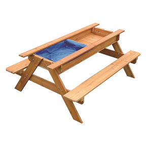 Sand and water wooden picnic table for kids