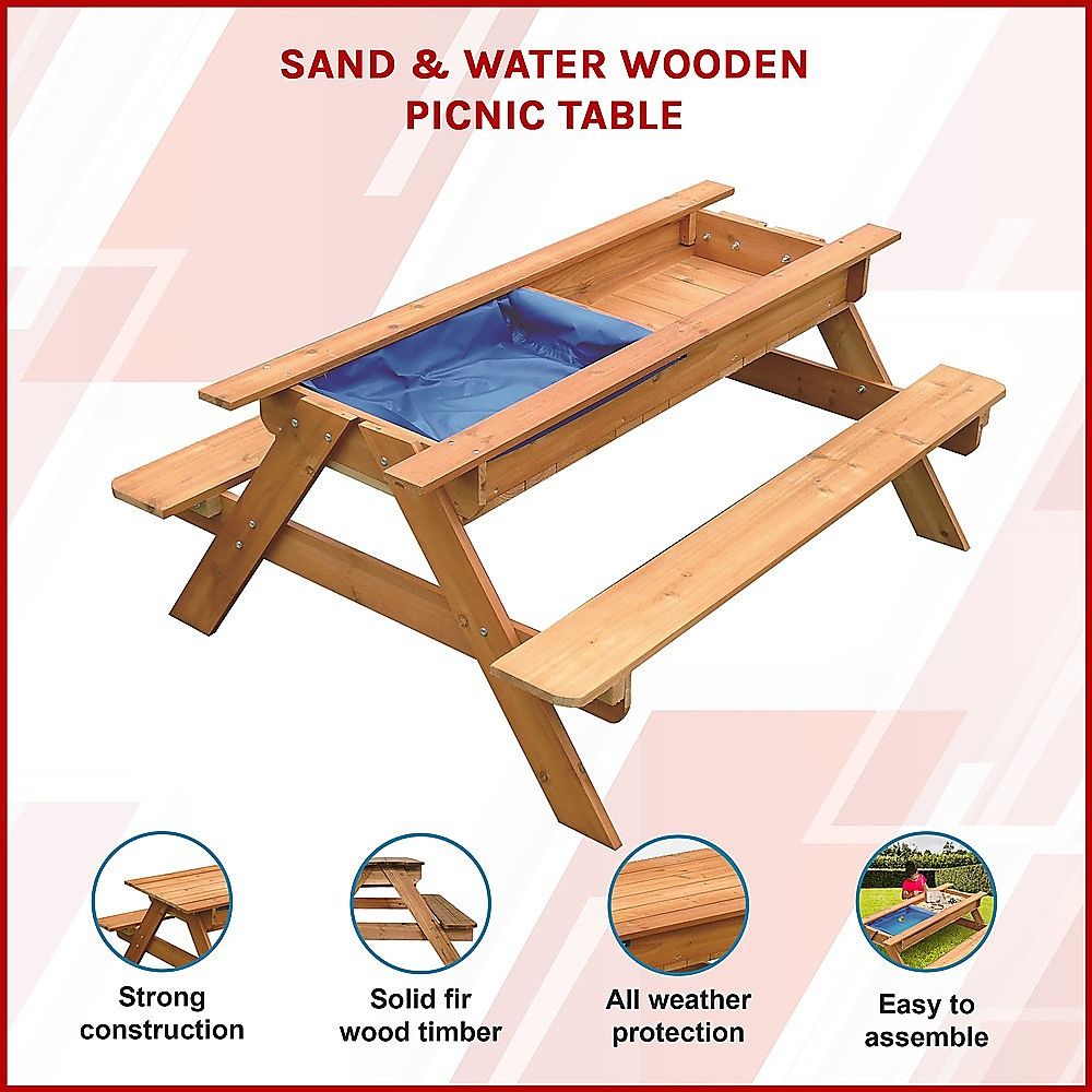 Kids picnic table timber detail