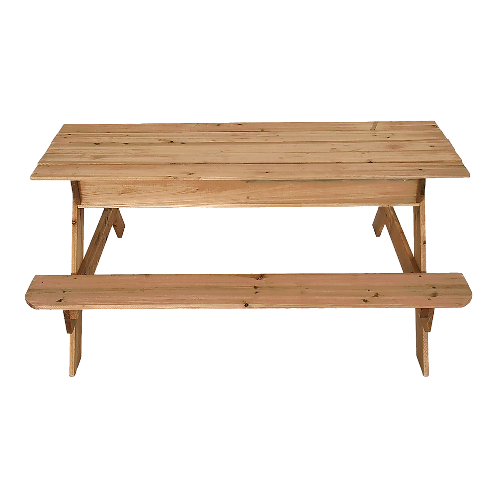 Sand and water picnic table outdoor setup