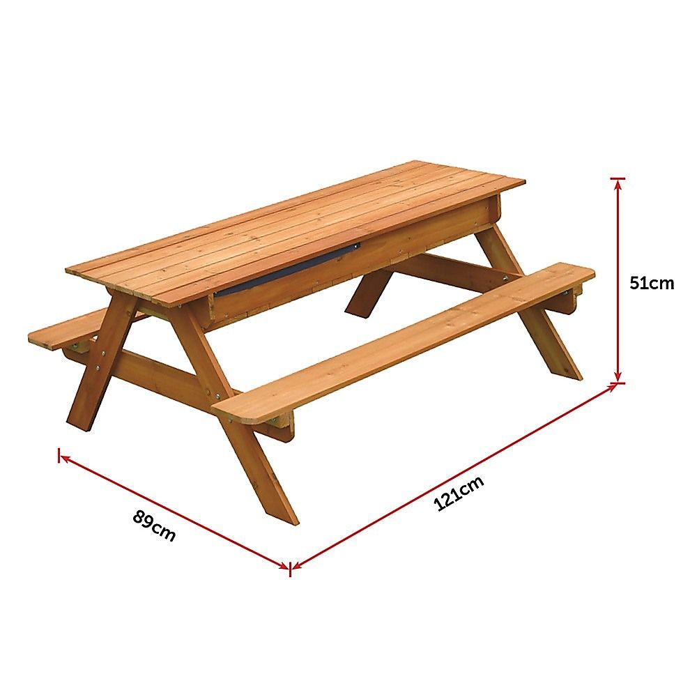 Sand and water picnic table dimensions