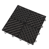 Bracciano vented polypropylene garage floor tiles with diamond pattern surface