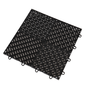 Bracciano vented polypropylene garage floor tiles with diamond pattern surface