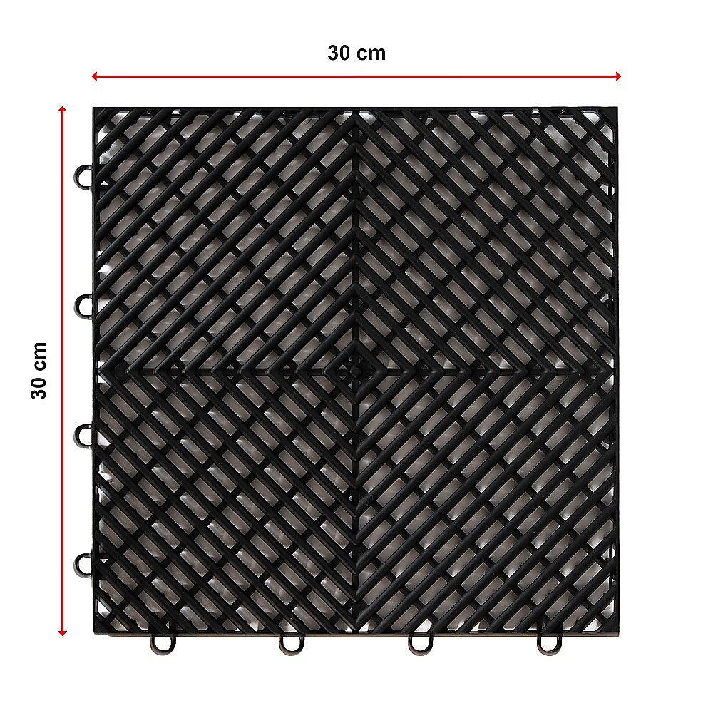 Bracciano Vented Garage Floor Tiles, 30x30cm, 50pcs