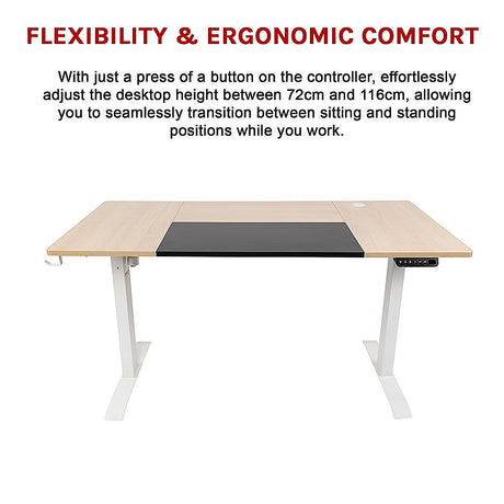 Electric Motorised Height Adjustable Sit-Stand Desk Dual Motor — Allure Home Collections
