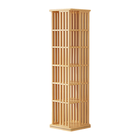Mile End 6 Tier Rotating Bookshelf, Natural