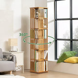Mile End 6 Tier Rotating Bookshelf, Natural